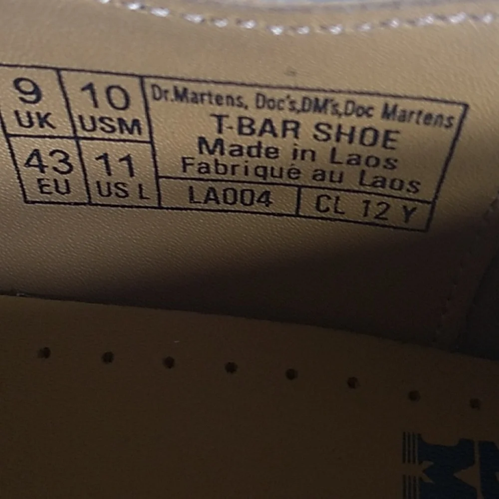 New, Dr. Martens T-Bar Suede Shoes Size 10 Men. - Picture 7 of 8